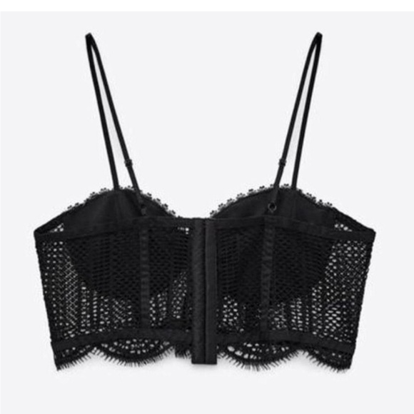 Zara Black Lace Corset Bralette | Large - Picture 3 of 7